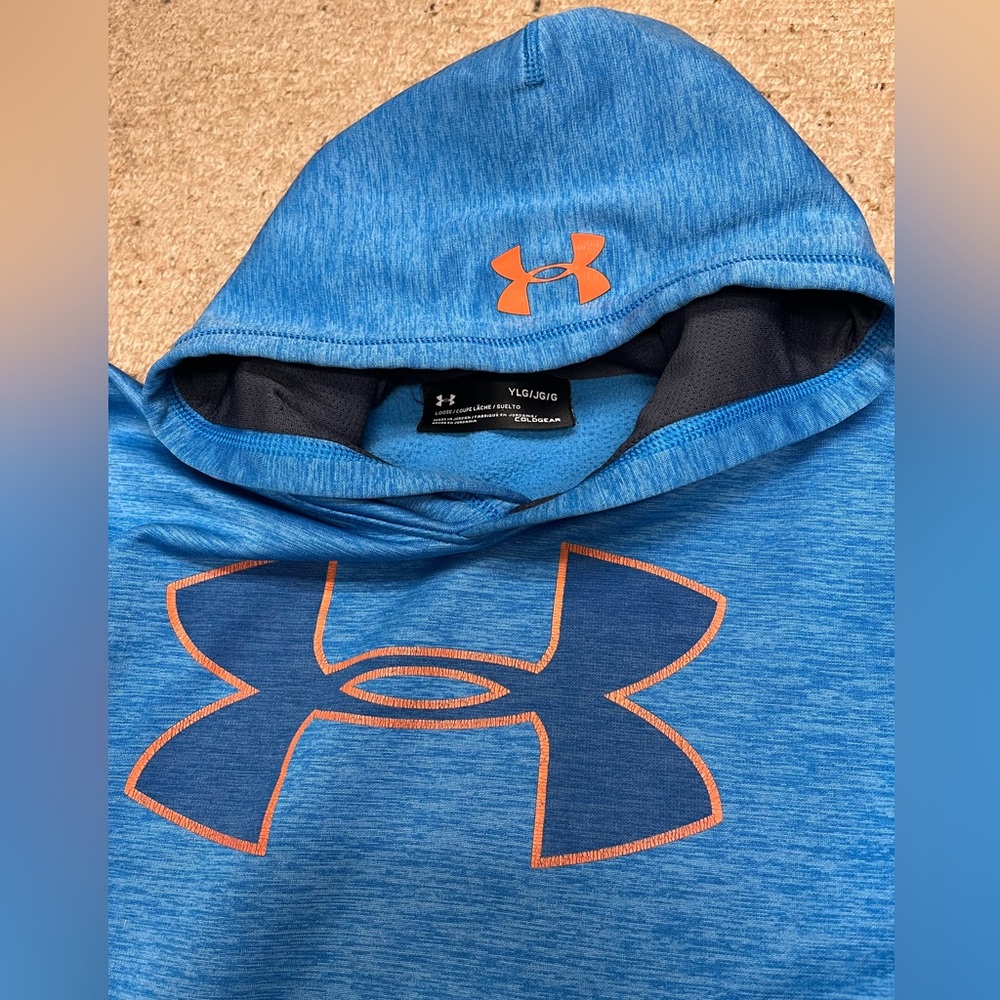 Boys Blue/Orange Under Armour Hoodie Sz.YL